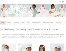 Tablet Screenshot of justchristening.co.uk